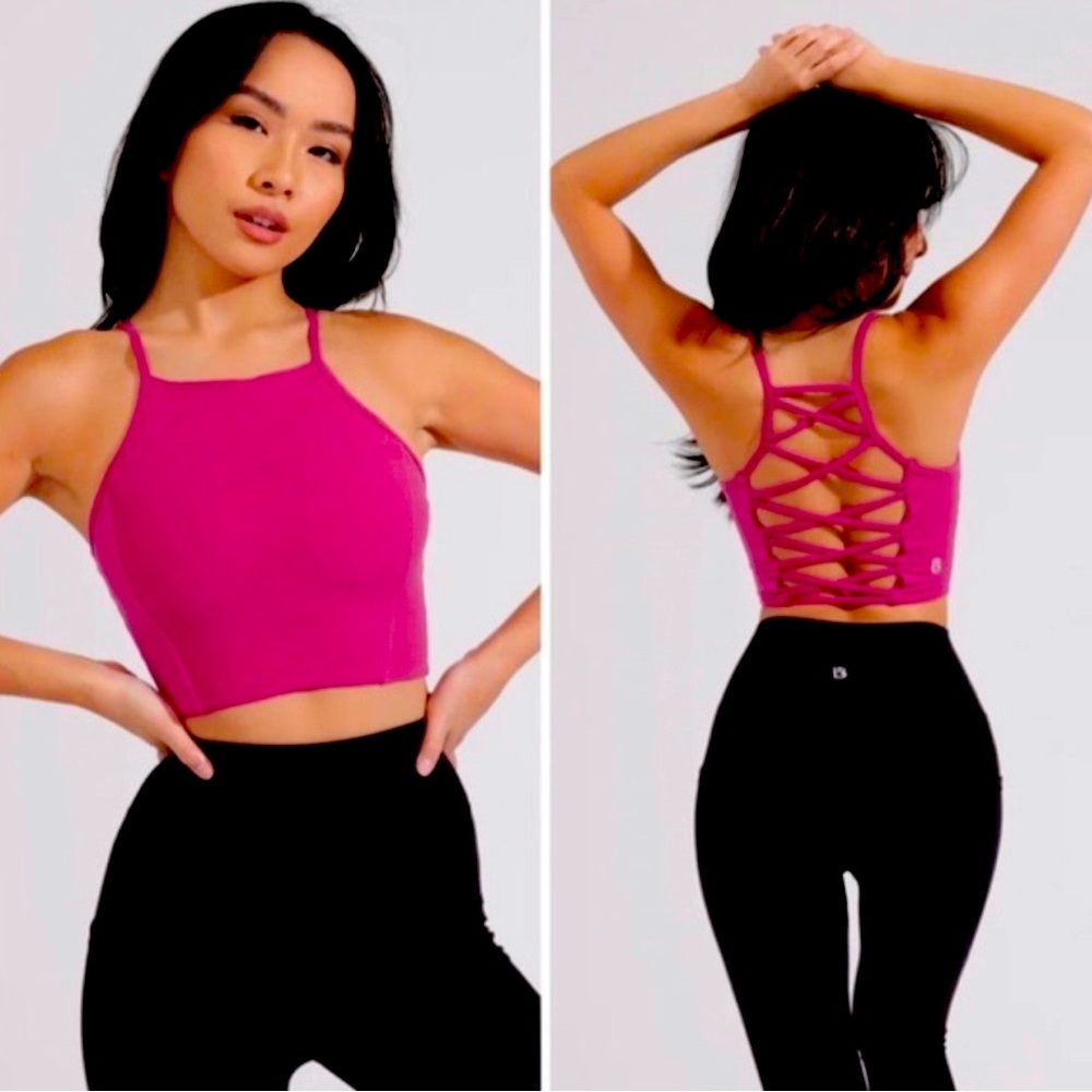 BuffBunny Ivy Crop pink NWOT